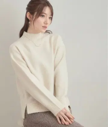 쿠튀르 브로치 니트 스웨터 부드러운 야크 라이크 니트 여성용