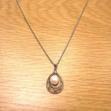 SV925 펄 목걸이 진주 실버 각인 있음