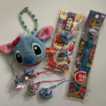 스티치 지역 한정 스트랩 키링 참 묶음 판매 헤이세이 레트로