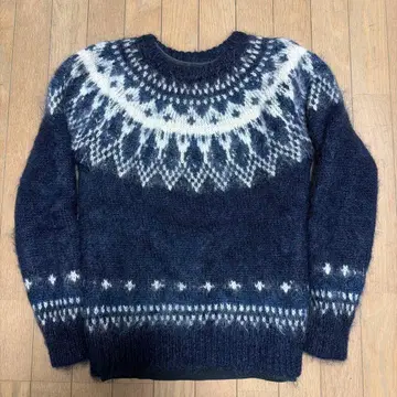 유니폼 익스페리먼트 노르딕 무늬 모헤어 니트 1