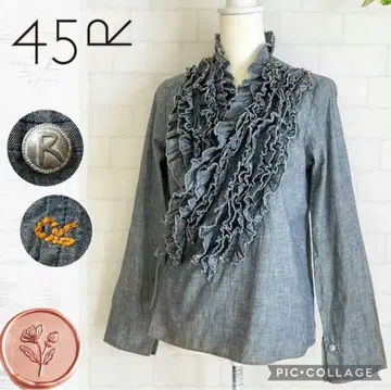 명작 45R 프릴 카슈쿨 바지 블라우스 자수