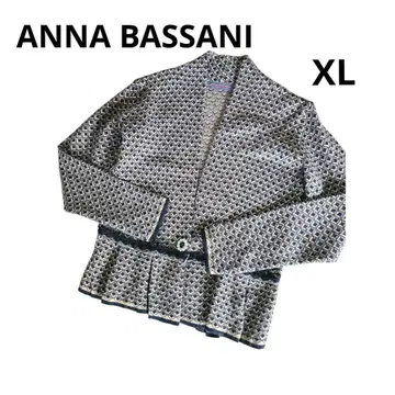 [ 이탈리아제 ] 안나 바싸니 니트 자켓 플럼 다이아 무늬