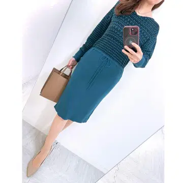 [ 새상품급 ] 정가 40,000엔 비아지오 블루 사이즈 1 니트 원피스