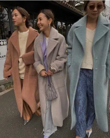 AMERI BLANKETLIKE FAKE MOUTON COAT