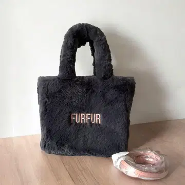 FURFUR 에코 퍼 토트백 그레이 핑크 한정 컬러