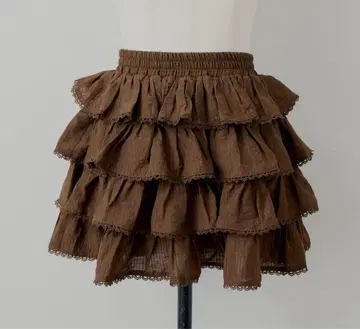 chico 프릴 티어드 미니 스커트