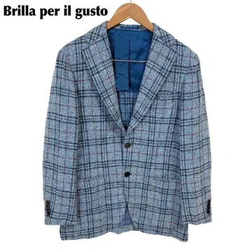 새상품급 브리라 페르 일 구스토 린넨실크 혼방 테일러드 자켓 46 블루