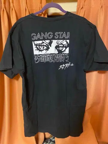 죠죠의 기묘한 모험 황금의 바람 x X-girl 죠르노 t셔츠