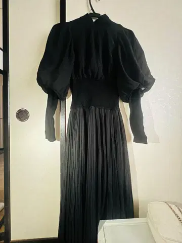 SNIDEL 블랙 플리츠 드레스 사이즈 1