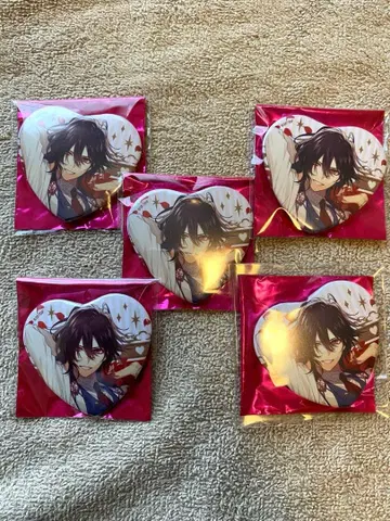 암네시아 랜덤 하트형 캔뱃지 신 5개 세트