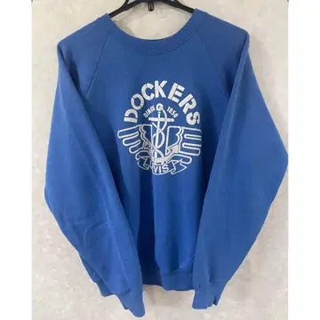 90s USA제 후르츠 바디 DOCKERS 프린트 래글런 맨투맨