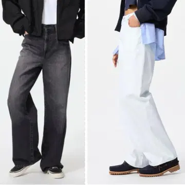 UNIQLO 와이드 스트레이트 청바지 29 기장 70cm 2개 묶음 판매