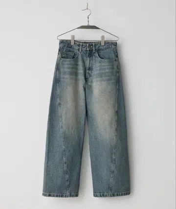 와이드 레그 데님 팬츠 라이트 블루