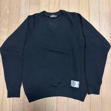 AFFA 블랙 울 맨투맨 M 후지와라 히로시