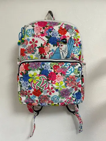 꽃무늬 x 가부키 모티브의 일본풍 패턴 백팩