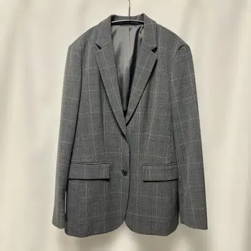 유니클로 그레이 계열 체크 수트 셋업 자켓 M 팬츠 L