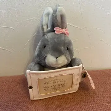 레트로 메르헨 KISS 피넛 클럽 그레이 리본 토끼 봉제 인형