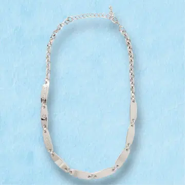 핑키&다이앤 실버 플레이트 체인 목걸이 초커