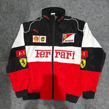 페라리 F1 레이싱 자켓 블루종 자수 중면 M