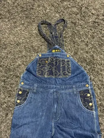 류기압착(류기압착) 미야비무스 데님 블루 살로펫 오버롤