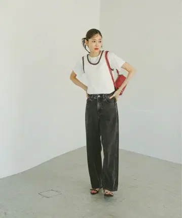 GOOD 데님 배기 팬츠