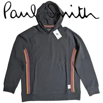 폴스미스 풀오버 후드티 L 스트라이프 블랙