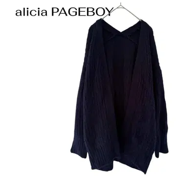 PAGEBOY 로우게이지 니트 가디건 겉옷 울모헤어