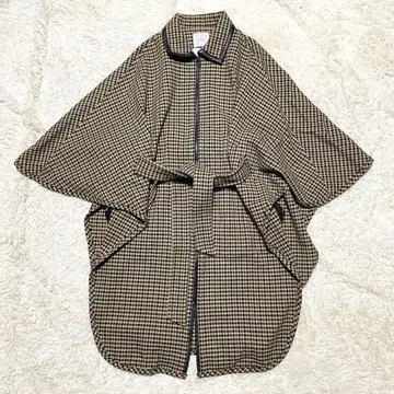 IENA LA BOUCLE 정가 58만 체크 코트 판초 망토