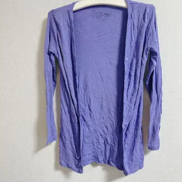 퍼플 긴팔 가디건 S 사이즈