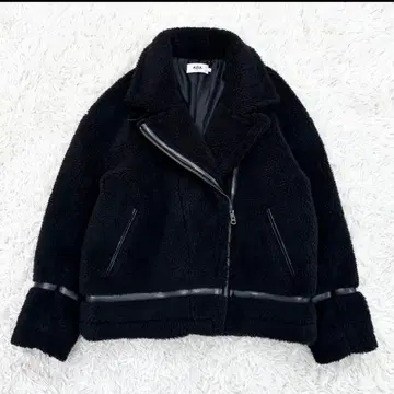 AZUL BY MOUSSY 페이크 무스탕 스탠드 카라 자켓