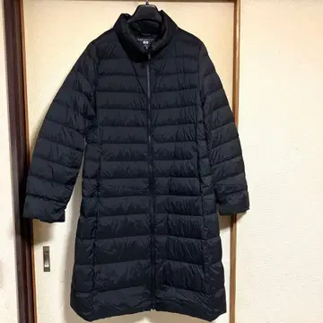 유니클로 울트라 라이트 다운 롱 코트 블랙 XL
