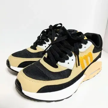 MOZ 모즈 에어 스니커즈 블랙 베이지 S 사이즈 여성용
