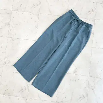 새상품급 유나이티드 애로우즈 와이드 팬츠 여성용 블루 SH