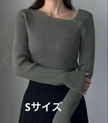 Louere 그레이 리브 긴팔 스웨터 S 사이즈