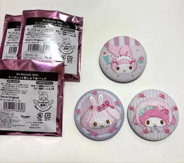 산리오 마이멜로디 자수 캔뱃지 자수 묶음 판매 이온 한정판 50th