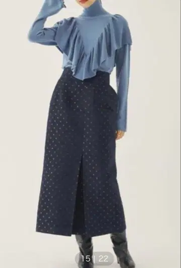 EMMEL REFINES 에멜리파인즈 자카드 도트 스커트