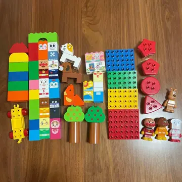 호빵맨 첫 블록 왜건 호빵맨 블록라보 인형