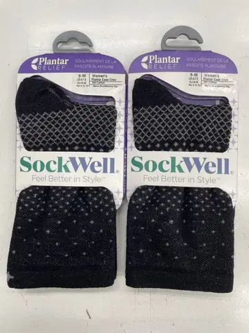 SockWell 플랜터 릴리프 삭스 S/M 블랙