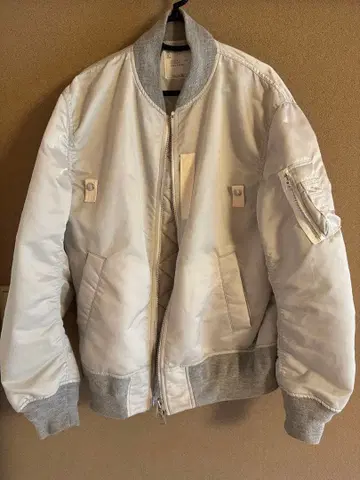 SACAI 코튼 나일론 트윌 자켓 블루종 사이즈 3 남성용