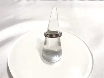 안나수이 ANNASUI 컬러 스톤 반지 9호 실버 계열