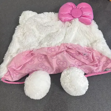 키티 귀도리 모자 핑크