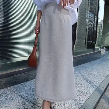 anuans 내로우 트위드 스커트