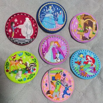 디즈니 자수 배지 7개 세트