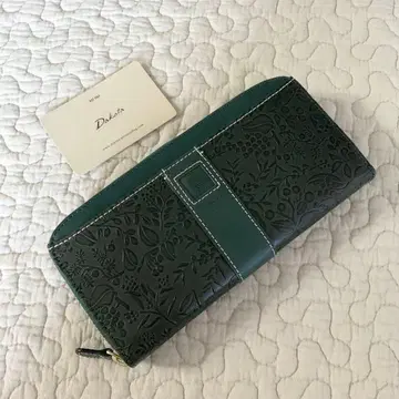 다코타 Dakota 장지갑 미모사 가죽 라운드 지퍼 미사용