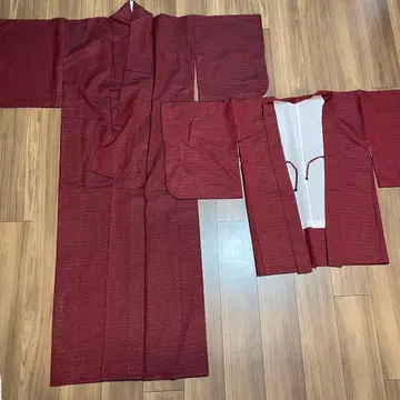 와인 레드 겉옷 기모노