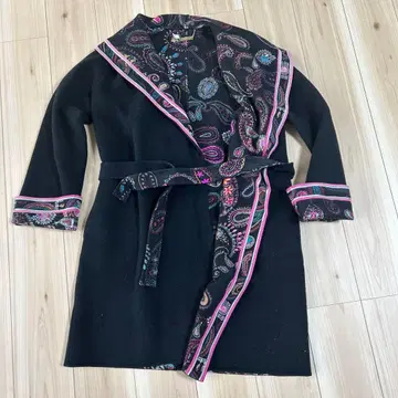 레오나르 페이즐리 무늬 롱 코트