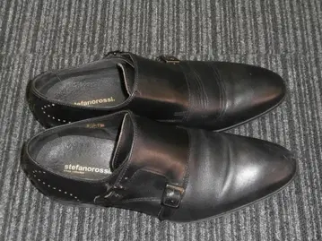 stefanorossi 블랙 가죽 신발
