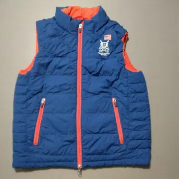 MASTER BUNNY EDITION 다운 베스트 네이비/오렌지 1