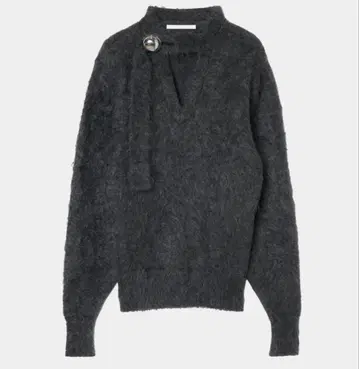 IRENA - MOHAIR KNIT BUTTON TOP