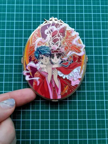 애니메이션 캐릭터 핀 배지 타원형, 후시기 유기, 핀, 핀 배지, 코믹스